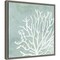 Sea Crown II (Coral) by Aimee Wilson 16-in. W x 16-in. H. Canvas Wall Art Print Framed in Grey